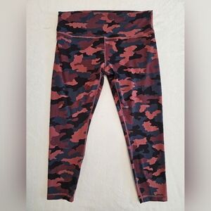 Lululemon Wunder Train High-Rise Tight 25"Heritage 365 Camo Smoky Red Night Sea